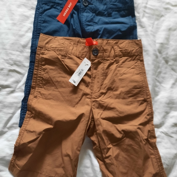 BNWT Joe Fresh kids shorts sz 7 tan & navy blue - Picture 1 of 8